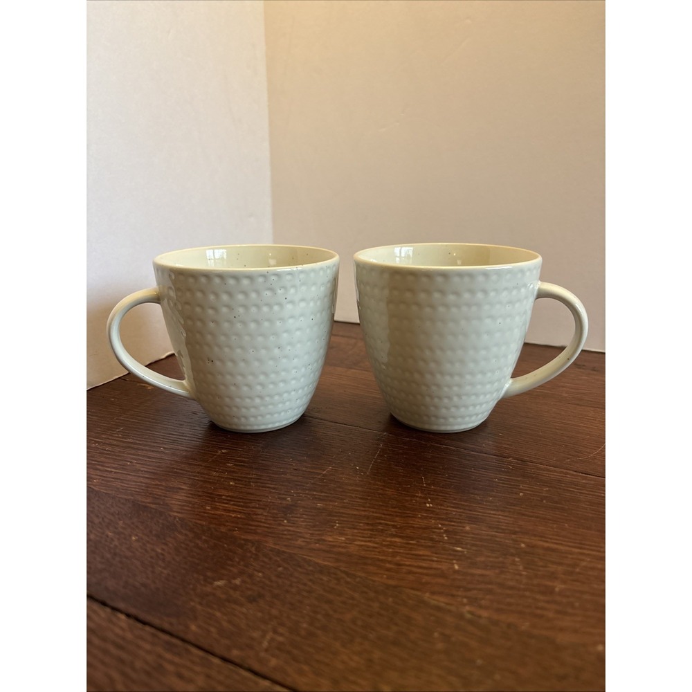 Royal Doulton Gordon‎ Ramsay Maze Grill Set of 2 Cream Spotted Brown Mugs